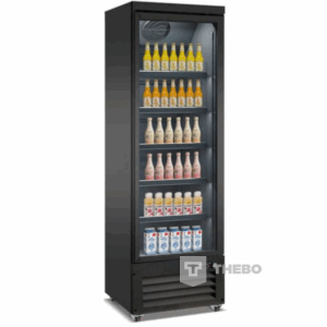 7526.0100 Combisteel zwarte glasdeur frigo