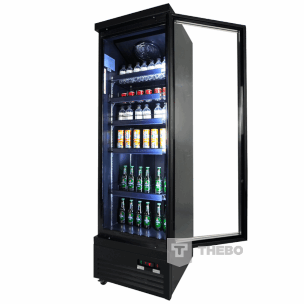 7526.0100 Combisteel zwarte frigo glazen deur