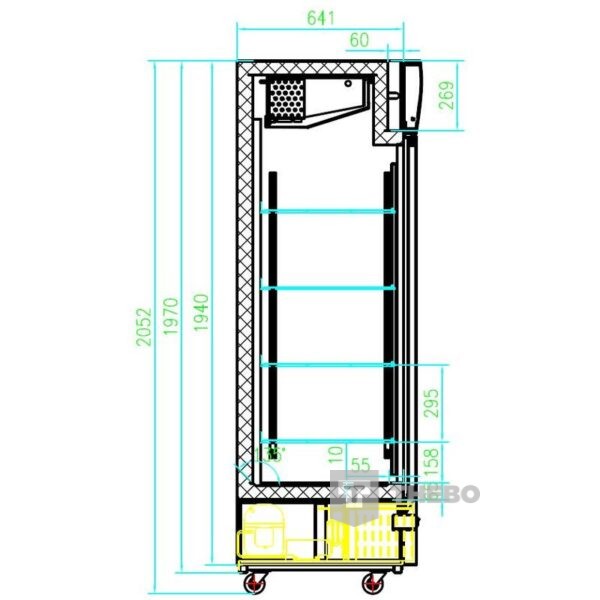Glasdeur vrieskast Combisteel 7450.0145 - 1