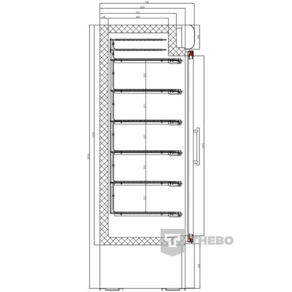 Glasdeur vrieskast Combisteel 7450.0165 - 1