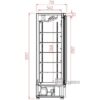 Glasdeur vrieskast Combisteel 7455.2214 - 1
