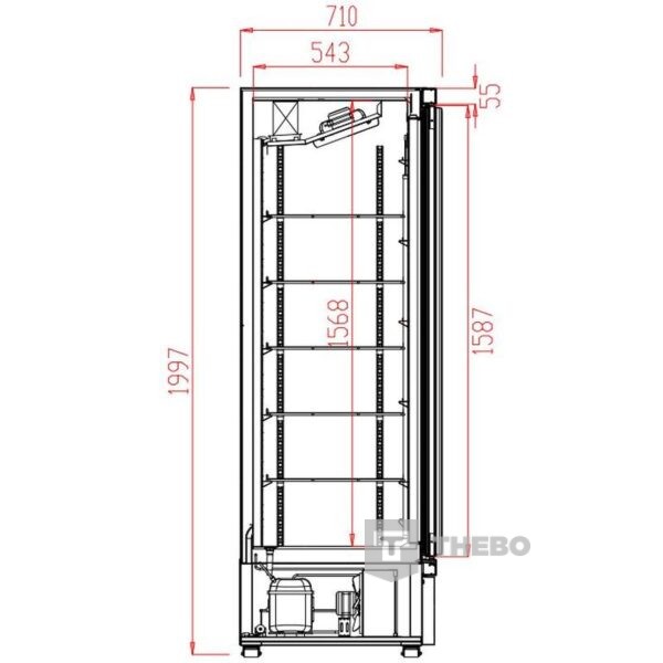 Glasdeur vrieskast Combisteel 7455.2214 - 1