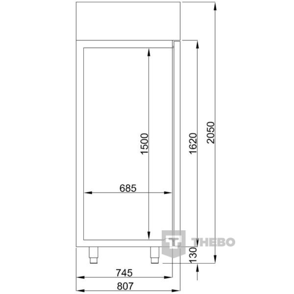 Glasdeur vrieskast Combisteel 7489.5035 - 1