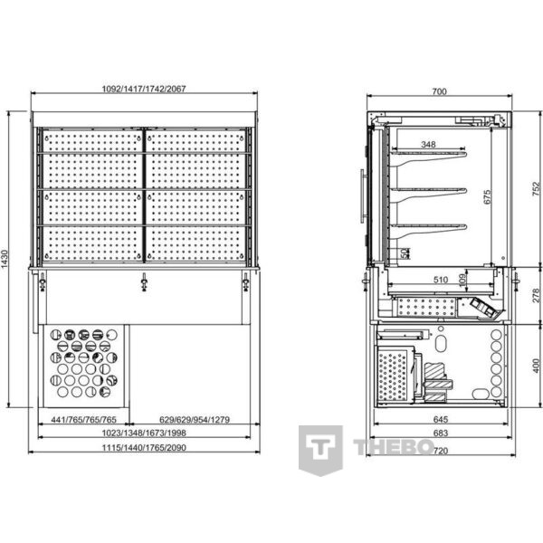 Drop-in vitrine Combisteel 7495.0140 - 1