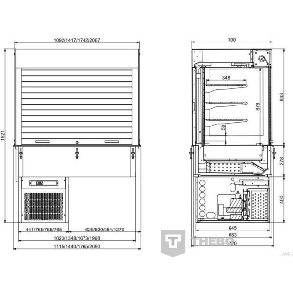 Drop-in vitrine Combisteel 7495.0185 - 1