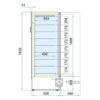 Glasdeur vrieskast Combisteel 7295.0070 - 1