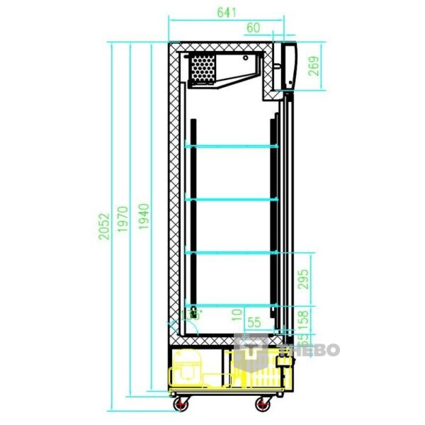 Glasdeur koelkast Combisteel 7450.0140 - 1