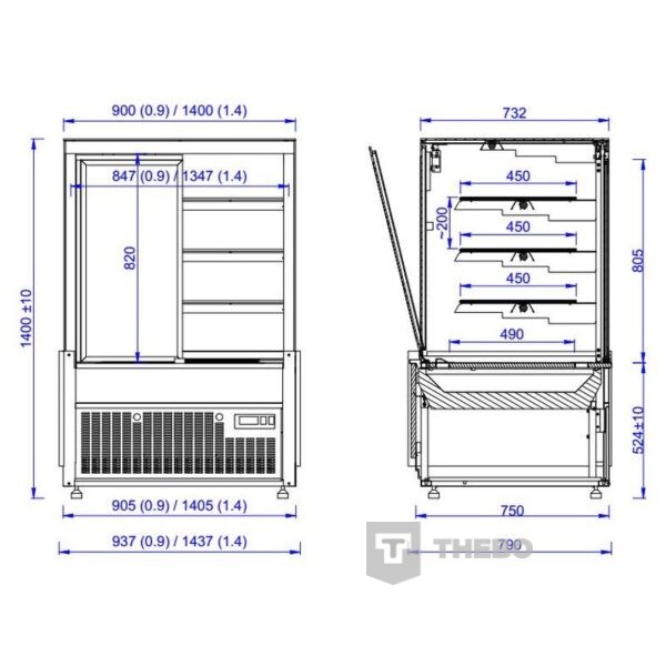 Koelvitrine Combisteel 7486.0095 - 1