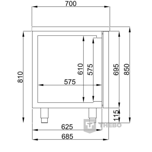 Koelwerkbank Combisteel 7489.5575 - 1