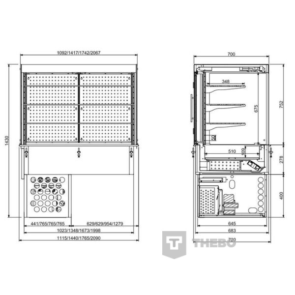Drop-in vitrine Combisteel 7495.0130 - 1