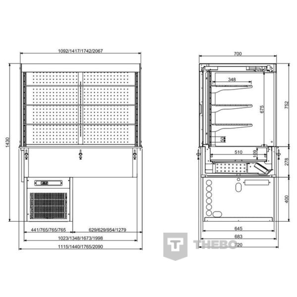 Drop-in vitrine Combisteel 7495.0165 - 1