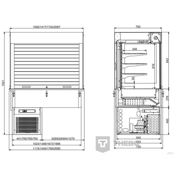 Drop-in vitrine Combisteel 7495.0185 - 1