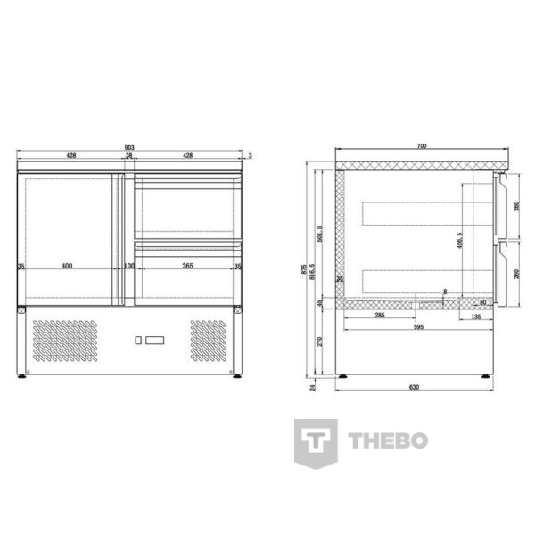 Koelwerkbank Combisteel 7950.0108 - 2